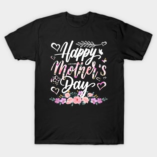 HapMother'S Day Mommy Floral For Mom Grandma T-Shirt